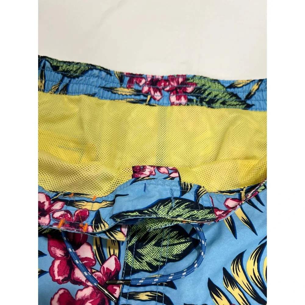 Tommy Bahama Swim Trunk Men XL Blue Floral Tropical Cargo Pocket Board Short F25